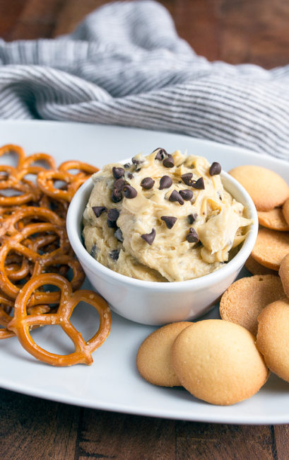 Edible cookie dough dip for one! Small batch of cookie dough dip! The best dessert dip!